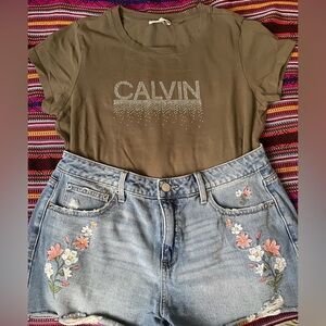 Calvin Klein Green Short Sleeve Tee